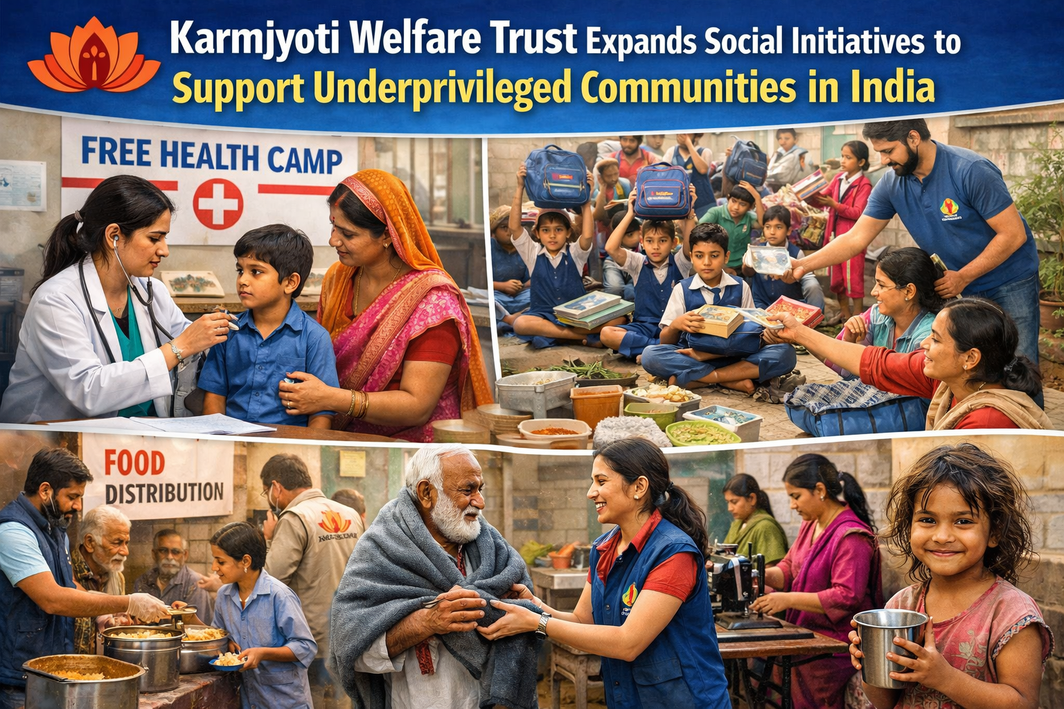 Karmjyoti Welfare Trust Expands Social Initiatives to Support Underprivileged Communities in India